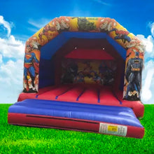 Load image into Gallery viewer, Hero Themed Bouncy Castle 13ft x 15ft