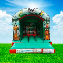 Load image into Gallery viewer, Jungle Themed Bouncy Castle 10ft x 12ft